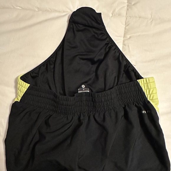 Nike Black Shorts with Built-In Briefs and Green and White Details (Size M) - Picture 3 of 6